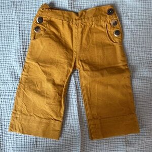 Misha and Puff canvas ochre yellow pants (Kids 2T)